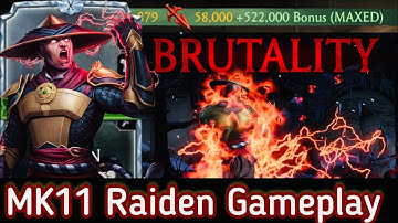 MK11 Raiden MK Mobile Gameplay, He is Simply Amazing Character | Bonus (MAXED) Elder Tower Survivor