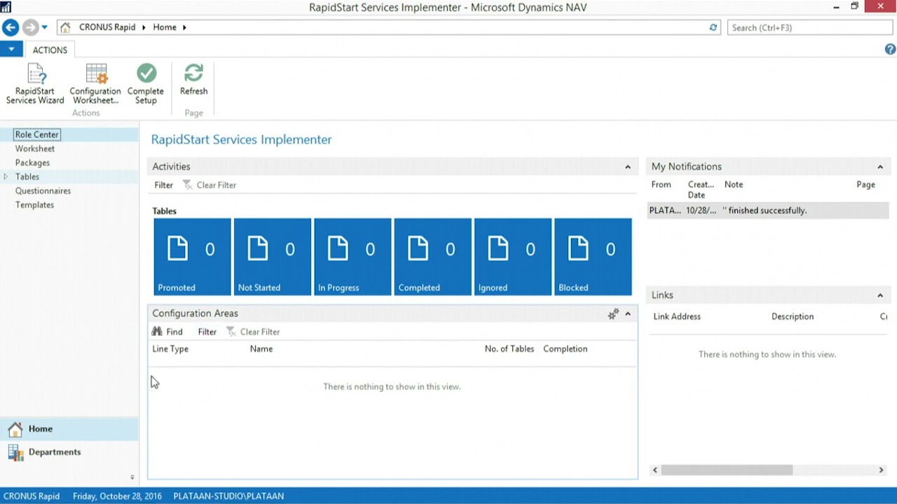 Dynamics NAV - M01-07 Configure a New Company Using RapidStart Services