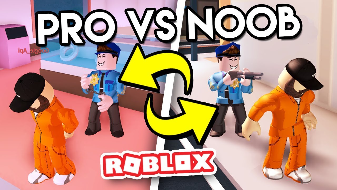 Pro Vs Noob Cops In Jailbreak Roblox Jail Break W Myusernamesthis Youtube - noob police logo roblox