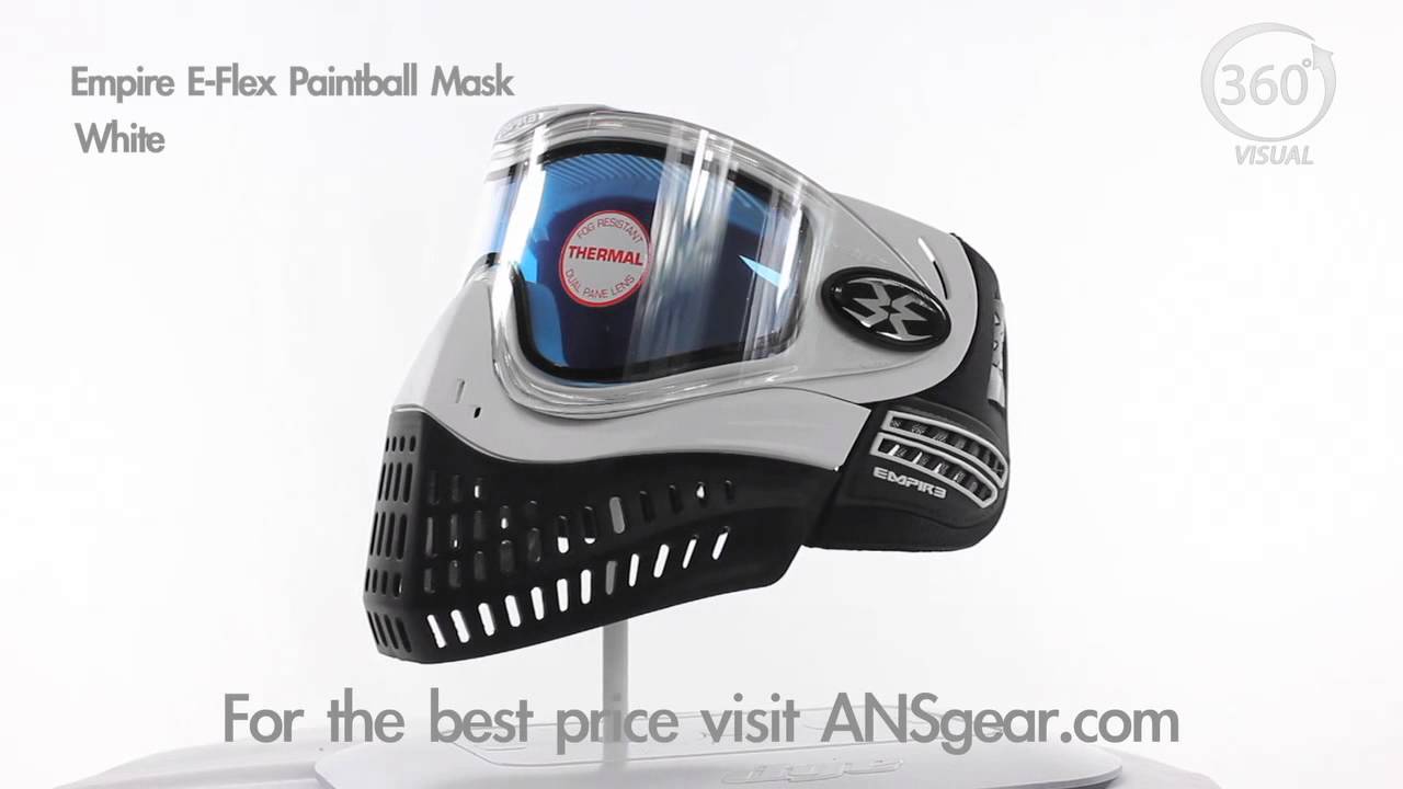 * Nouveau Empire E-flex le Paintball Masque-Blanc//Gris
