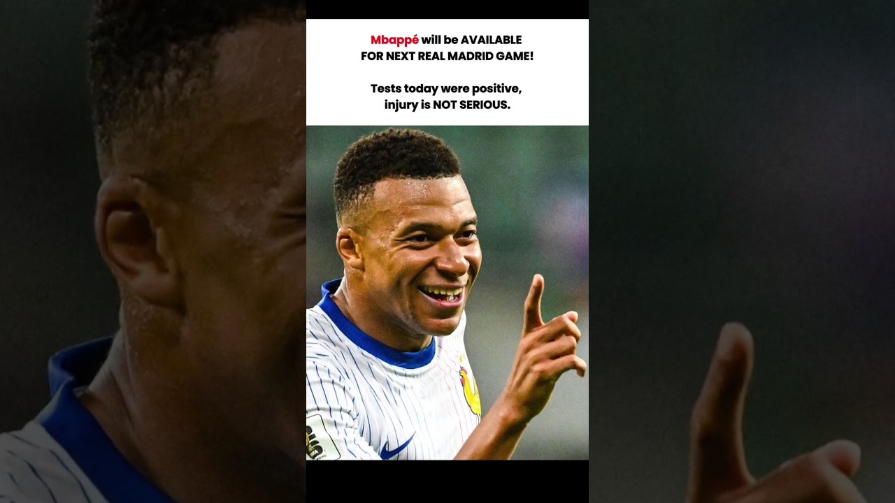 Mbappe is Back! he is available for Real Madrid next game. 