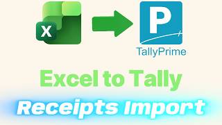 Excel to Tally Bulk Receipt Upload | CVR | EazyAUTO4 Excel to Tally | pdftotally.com
