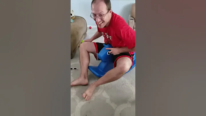 Hubby got stuck on the kids new horse
