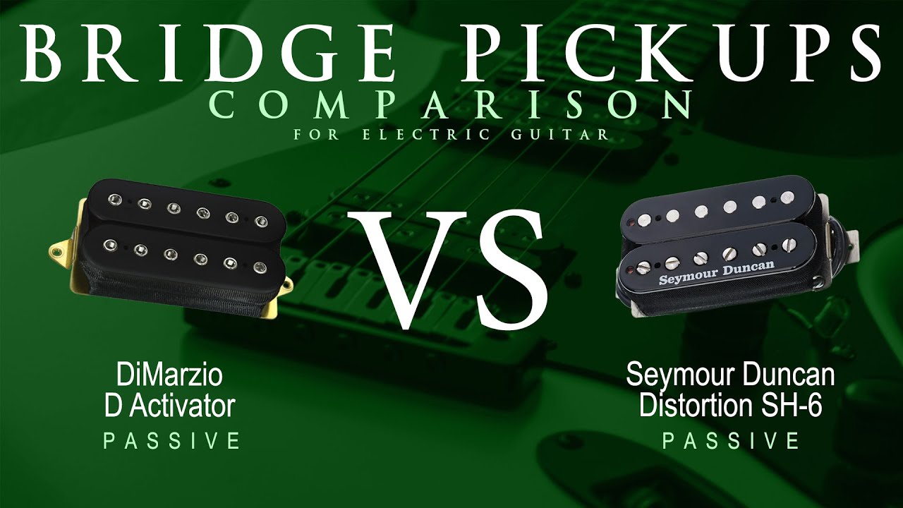DiMarzio D ACTIVATOR vs Seymour Duncan DISTORTION SH-6 - Bridge Pickup Guitar Tone Comparison Demo