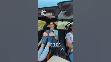 Her reaction is priceless...😂 #cars #acceleration #funny
