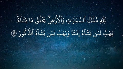 (لِّلَّهِ مُلْكُ السَّمَاوَاتِ وَالْأَرْضِ يَخْلُقُ مَا يَشَاءُ) وديع اليمني تلاوة خاشعة سورة الشورى
