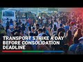 Transport strike a day before consolidation deadline | ABS CBN News