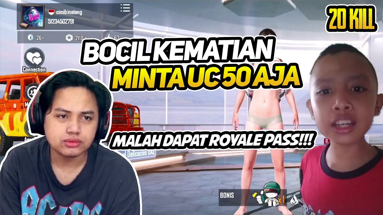 Random Bocil Minta 50 UC, Langsung Kapten Kasih Royale Pass