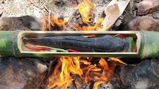 Wonderful Idea Whole Fish Cooked in Bamboo Tube