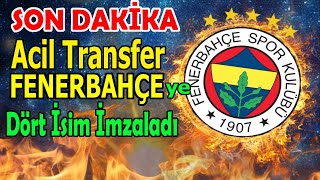 Son Daki̇ka Acil Transfer F.bahçede 4 Isim Bitti Emre Mor Sattı..