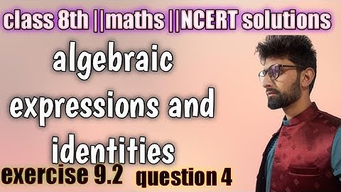 q no 4 ex 9.2 class 8th algebraic expressions and identities||obtain the volume of rectangular boxes