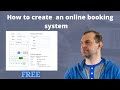How to create an online booking system free