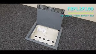 2 Power 10 Data Plastic Lid  Floor Outlet Box video