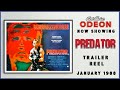 Uk cinema trailer reel  predator 1987