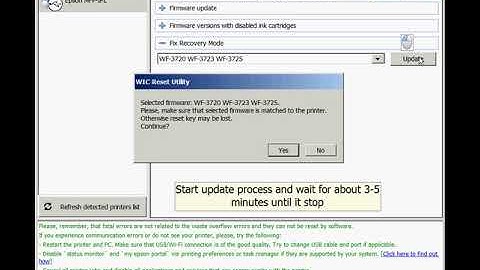 How to solve Recovery Mode Firmware error message on Epson printers?