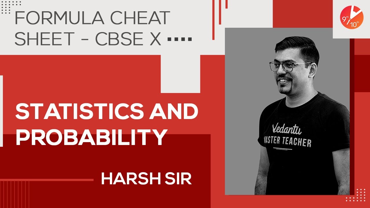 Statistics and probability formula cheat sheet cbse class 10 maths