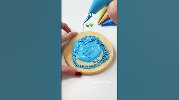 Cute Turtle cookie idea 😍 recipes and cutters link in bio #cookiedecorating #satisfying #asmr
