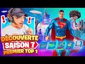 Découverte NOUVELLE SAISON 7 de FORTNITE ( Passe de combat + TOP 1 parapluie )