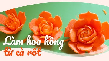 Cắt tỉa hoa hồng từ cà rốt | Chia sẻ câu hỏi ăn cà rốt sống hay chín thì tốt hơn bởi @mebaohan.official