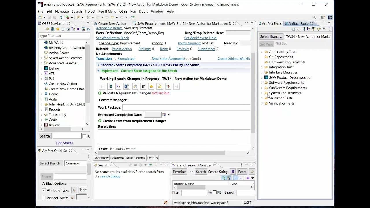 Osee training requirements development using gitlab markdown youtube