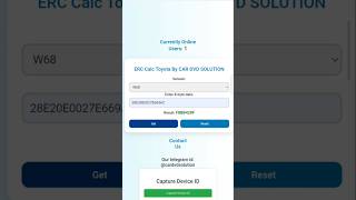Toyota New ERC Calculator Support All New And Old Model