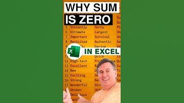 Excel - Why Excel SUM is Zero #Shorts  #microsoftexcel #excel - Episode S0003