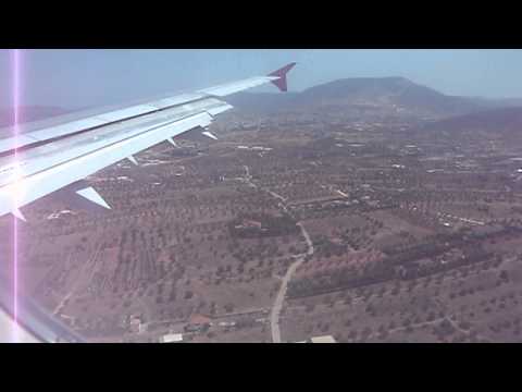 Very soft landing Austrian Airlines Airbus A321 OE-LBB in Athens