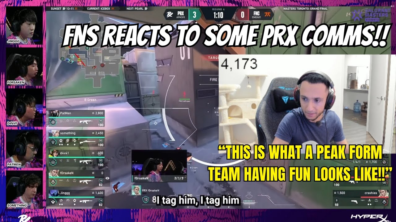 🔴FNS reacts to some of the PRX comms against Fnatic