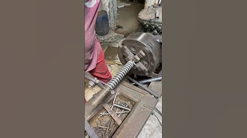 Simple Iron Wire Spring Making on Lathe Machine | Easy DIY Tutorial #youtubeshorts