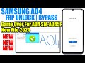 Samsung A04 FRP Bypass Android 13, A045F Google Account Remove