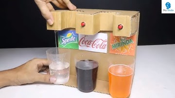 How To Make Coca Cola Mirinda Sprite Fountain machine With 3 Different Drinks At home