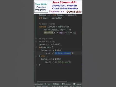 Java 8 Features 86 | Prime Number using anyMatch method #Shorts #java # ...