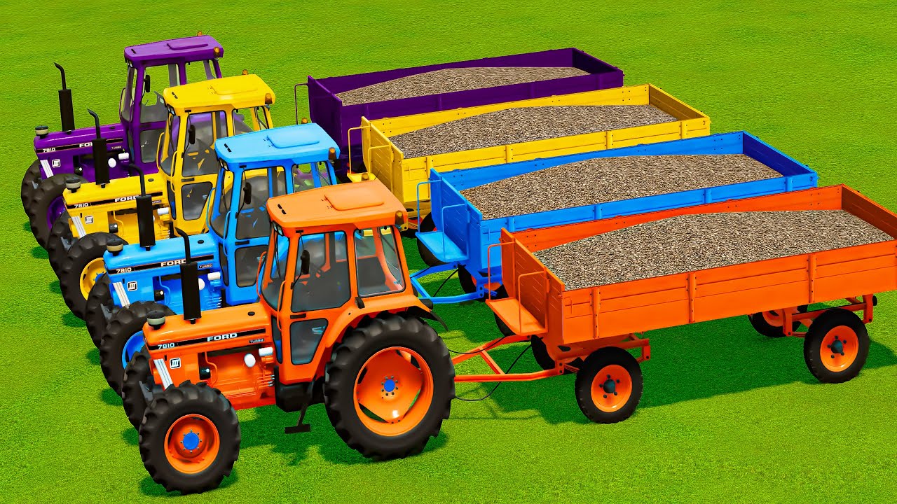 HARVEST & TRANSPORT POPLAR WITH OLD WOODEN TRAILERS & FORD TRACTORS ! FS22