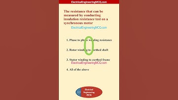 The resistance that can be measured by conducting insulation resistance test on a synchronous motor