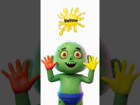 Baby Zombie Color Mixing! #learning #kidsvideo #colormixing #allbabieschannel #shorts