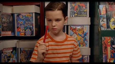 Sheldon went in comic bookstore - Young Sheldon (F...