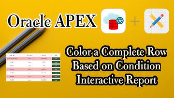 How to color a Complete Row Based on Condition Interactive Report|| Oracle APEX