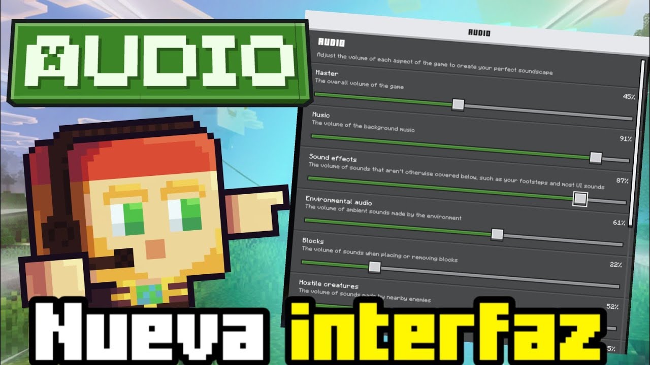 Minecraft Audio Console ¡NUEVA INTERFAZ DE AUDIO! | Minecraft Bedrock v1.21.100.20 PREVIEW ...