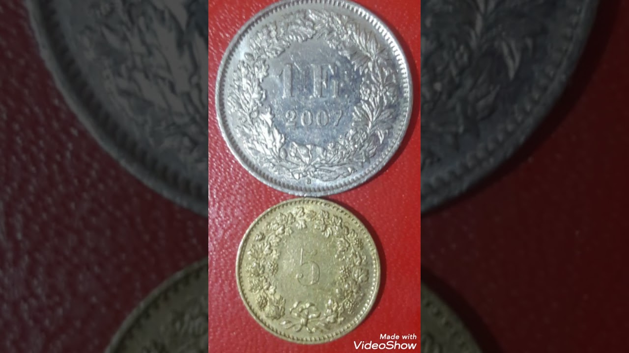 Swiss Coins 5 Cents 83 - 1frans 2007