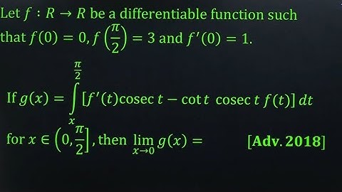 IIT JEE advanced Definite Integration PYQ 2018
