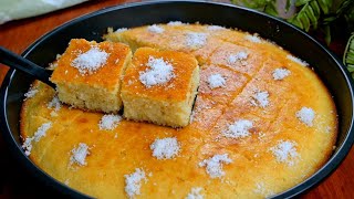 كيكة البسبوسة الناجحة! جربوها رائعة بأسهل طريقة (كيكة الرواني) Basbousa Cake in the easiest way