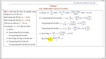 45.  Giải bài tập cơ học đất - Chương 1 - Bài 1