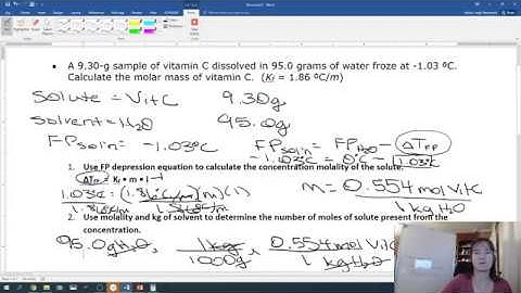 Molar Mass of solute using Freezing Point Depression