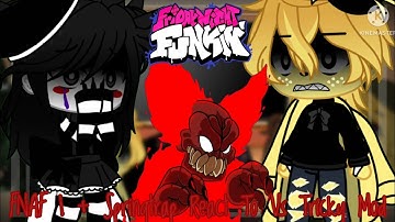 FNAF 1 + Marionette & Springtrap React To FNF Vs Tricky Mod || Gacha Club