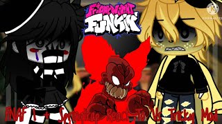 FNAF 1 + Springtrap React To Friday Night Funkin' Vs Tricky Mod || Gacha Club