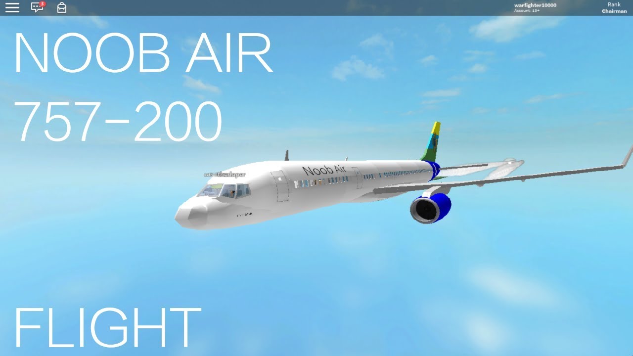 Noob Air 757 200 Flight Roblox Youtube - president noob plane delta 1337 roblox