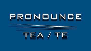 Pronounce the hot beverage drink Tea in Swedish