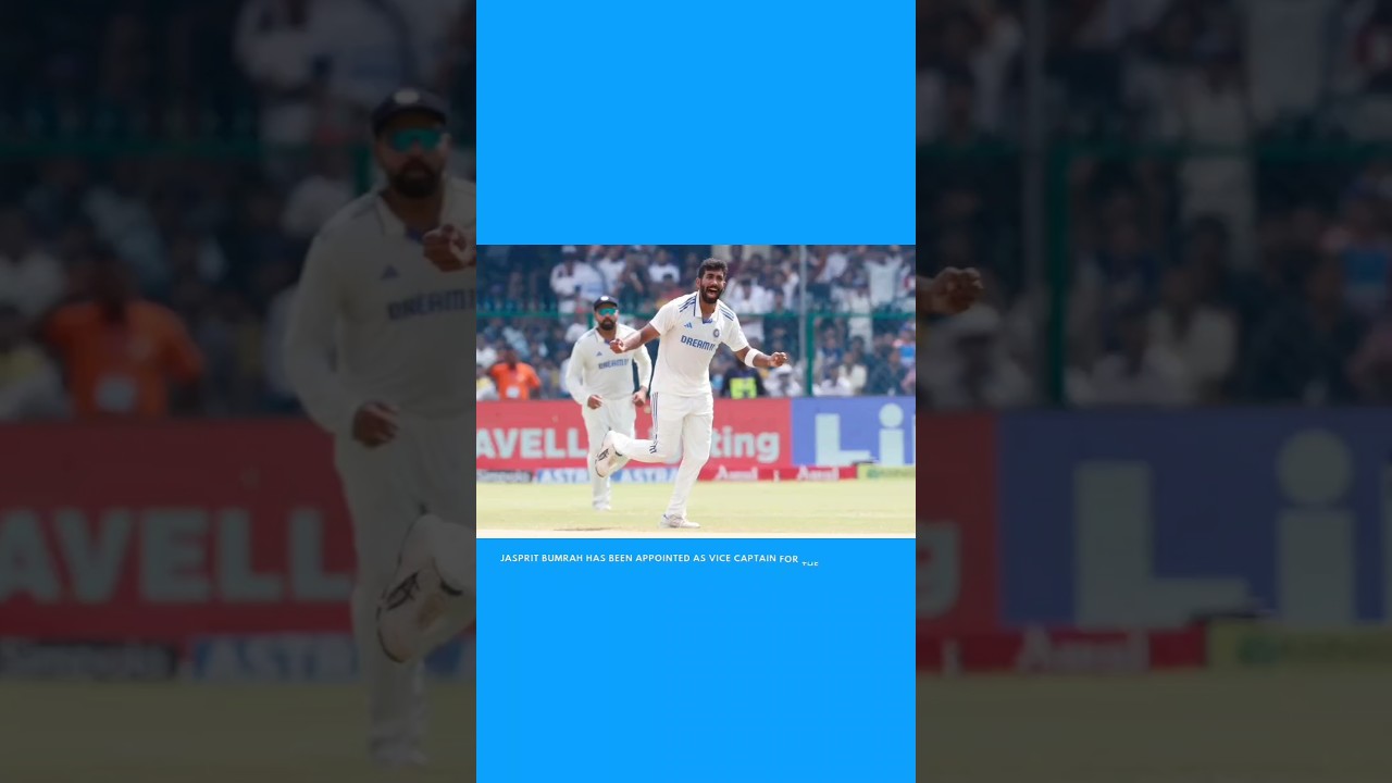 Jasprit Bumrah appointed vice captain for New Zealand Test series 