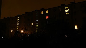 Timelapse building lights 4k