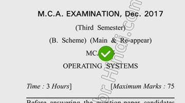 2017 Dcrust MCA 3rd Sem Operating System Question Paper